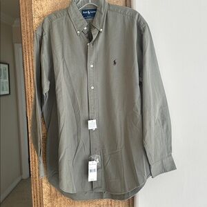 New with Tags Ralph Lauren Blake Mens Long Sleeve Button Down Green Small Shirt